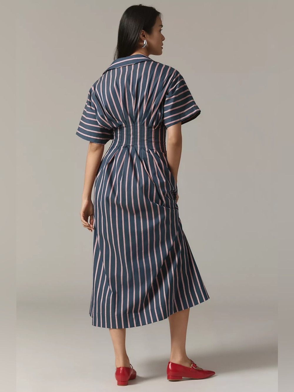 Anthropologie The Tobie Shirt Midi Dress by Exquise Size M - Picture 2 of 6